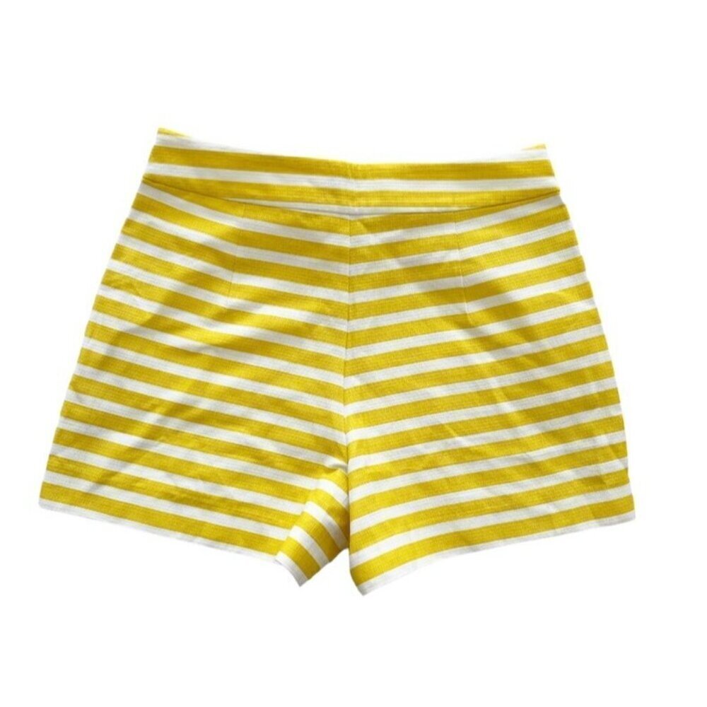 J. Crew Factory Women's Sz 10 Yellow & White Striped Basketweave Shorts NWT - Picture 9 of 9